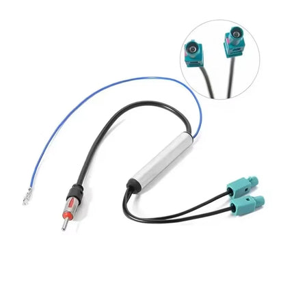 Antenna radio speciale per auto AM/FM Amplificatore di segnale radio audio Doppio adattatore antenna per antenna radio Fakra RF per Volkswagen