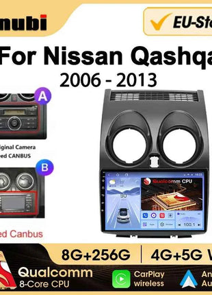 Srnubi Android Qualcomm 8 Core Carplay Auto Stereo For Nissan Qashqai J10 2006 - 2013 Carplay 4G GPS Wifi Car Multimedia