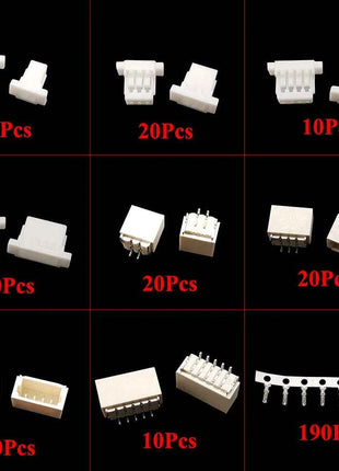 60set connettore JST SH1.0 passo 1.0mm 2P 3P 4P 5pin SMD spina maschio orizzontale alloggiamento presa femmina + terminali