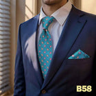 Set Cravatta e Fazzoletto Uomo Colorato 160cm - Accessori Matrimonio