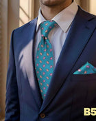 Set Cravatta e Fazzoletto Uomo Colorato 160cm - Accessori Matrimonio