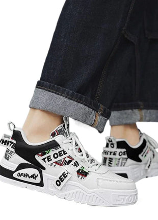 Casual Fashion Leather Sneakers New Men's Skateboard Shoes Outdoor Sports Running Hiking Tennis Platform Luxury Footwear