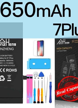 PINZHENG Real High Capacity Battery For iPhone 8 Plus SE 5S 6 6S 7 X Xr Xs Max Phone Replacement Batteries Warranty One Year