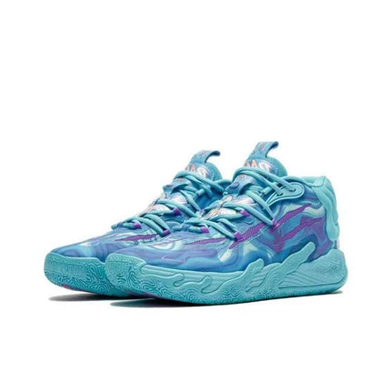 Puma MB.03: Scarpe da Basket Basse Eleganti, Trendy e Versatili con Design Unico - Stile Unisex in Blu e Viola 309867-01