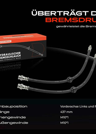 Tubo Freno Anteriore Sinistro e Destro Frankberg 2x per Citroën Visa Peugeot 505 551A Cabriolet 20D 741B 1981-1998 SL3471 480631