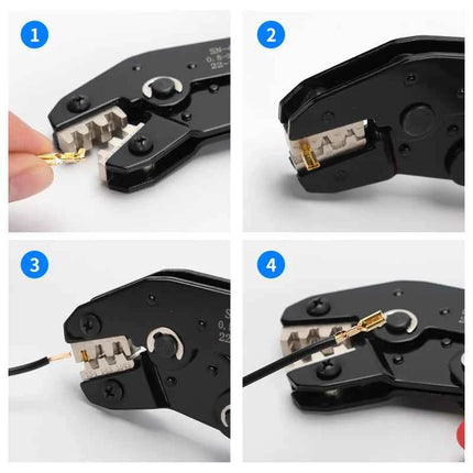 Per TAB 2.8/4.8/6.3 Terminali per auto SN-48B Pinze a crimpare 0.5-2.5mm2/23-13AWG Mascella ad alta precisione Filo Utensili manuali elettrici