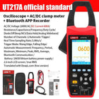UNIT UT217B 3 in 1 1000A AC/DC Clamp Meter+ Oscilloscope Bluetooth Recorder Function 18650 Lithium Battery NCV Digital Multimet