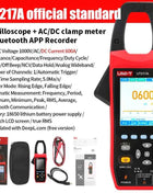 UNIT UT217B 3 in 1 1000A AC/DC Clamp Meter+ Oscilloscope Bluetooth Recorder Function 18650 Lithium Battery NCV Digital Multimet