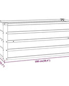 Garden flower box, 320x80x77 cm steel frame, villa courtyard combined planting trough, outdoor anti-corrosion planting box