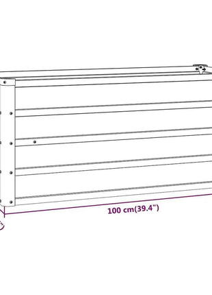 Garden flower box, 320x80x77 cm steel frame, villa courtyard combined planting trough, outdoor anti-corrosion planting box