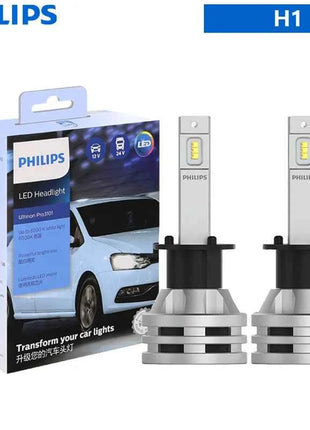 Philips LED H1 H3 H4 H7 H11 Ultinon Pro3101 12V/24V 6000K Bright White HB3 9005 HB4 9006 HIR2 9012 Auto Headlight LED Lamps, 2x