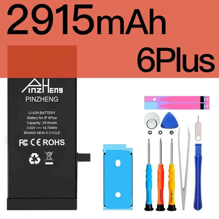 PINZHENG Real High Capacity Battery For iPhone 8 SE2020 6 6S 7 8Plus X Xs Max Xr Phone Replacement Batteries Warranty One Year