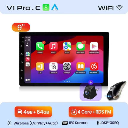 Junsun Qualcomm 8-Core 360 View Camera Universal Stereo 7" 9" 10" Car Radio CarPlay Android Auto Multimedia Player GPS DSP WiFi