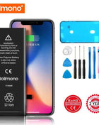 2024 Jollmono Phone Battery For iPhone Battery 5S 5 6S 6 7 8 Plus X SE SE2 XR XS 11 12 13 Mini Pro Max Replacement Bateria Tools