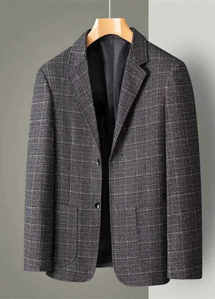 Blazer Uomo Slim Fit a Quadri - Stile British Cerimonia 2025