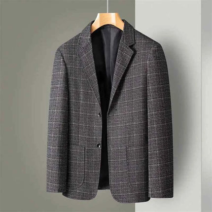 Blazer Uomo Slim Fit a Quadri - Stile British Cerimonia 2025