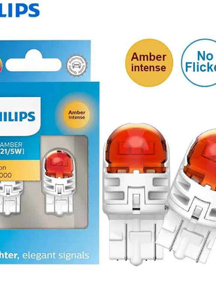 Philips LED W21/5W 7443 T20 Ultinon Pro6000 Red White Amber Two Contacts Original Auto Turn Signal Stop Lamps 11066 Error Free