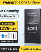 PISEN Phone Battery For iPhone 11 12 13 14 15 Mini Pro Max Plus SE2 SE3 Matches Original Capacity 0 Cycles Battery Replacement