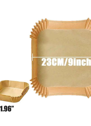 50/100PCS Large Air Fryer Disposable Paper Liner Square Non-stick Airfryer Parchment Baking Paper for Cooking Steaming Basket