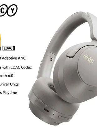 QCY H3S -56dB Adaptive ANC Over Ear Headphone Hi-Res LDAC Spatial Sound Wireless Earphone Bluetooth 6.0 Dual Driver 102H Headset