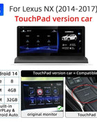 Nunoo Android 14 CarPlay Auto Radio For Lexus NX NX200 NX200T NX300h 2014-2021 Multimedia Navigation GPS DSP 4G WiFi