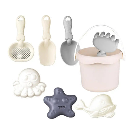 Set di giocattoli da spiaggia per bambini, in plastica resistente, set di giochi estivi per piscina e spiaggia, strumenti per giocare sulla sabbia all'aperto per ragazzi e ragazze, giocattolo da spiaggia