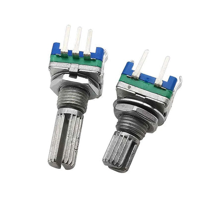 5 pz Encoder Rotativo Da 360 Gradi EC11 Metà/Prugna Albero 5Pin 20 Posizione Con Interruttore A Pulsante Incorporato Maniglia Lungo 15mm 20mm