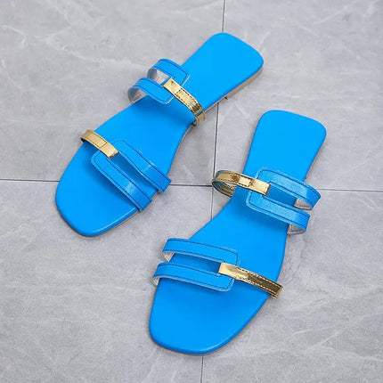 Scarpe da donna Summer Flats Flip flop Dress Shallow Casual donna Slides roma Open-toe pantofole da donna Slingback Sandals2023