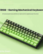K61 USB Mini Mechanical Gaming Wired Keyboard Hot-Swappable Mechanical Keyboard Detachable Cable