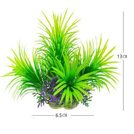 Artificial Aquarium Decor Plants Water Weeds Ornament Aquatic Fish Tank Simulation Grass Flower Decoration Accessories
