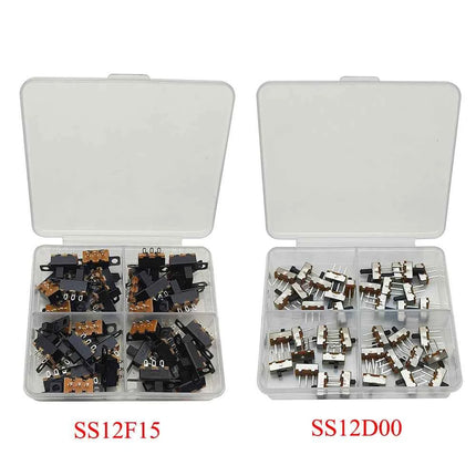 40 Pz/scatola SS12D00 SS12F15 Interruttore A Scorrimento 3Pin 1P2T 2 Posizione On-Off Interruttore Interruttore A Levetta Lunghezza Della Maniglia 2MM 3MM 4MM 5MM 6MM