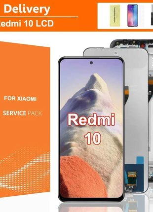 Sostituzione del gruppo digitalizzatore touch screen display LCD da 6,5 '' per Xiaomi Redmi 10 2022 21061119AG con cornice