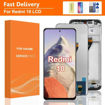 Sostituzione del gruppo digitalizzatore touch screen display LCD da 6,5 '' per Xiaomi Redmi 10 2022 21061119AG con cornice