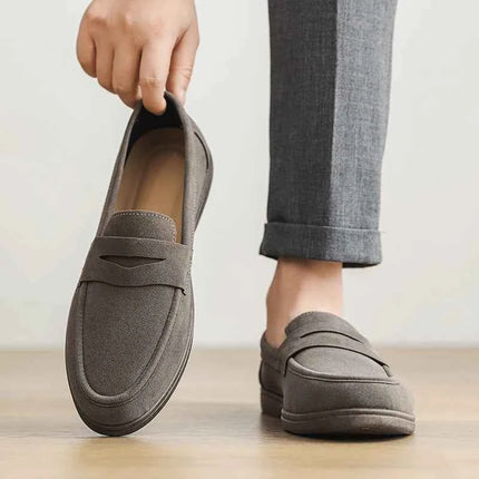 Hot Sale Men's Slip On Loafers Preppy Lightweight Breathable Comfort Outdoor Flats Non Slip Soft Sole Casual Daily Walking Shoes
