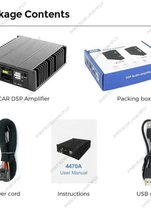 Android Radio DSP Audio Processor 4*80W Amplify Automotive Sound Modules Electronics Stereo Amplifer APP Automobiles Car Parts