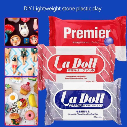 Argilla Modellabile Morbida da 60g/400g/500g, Argilla Bianca per Modellismo Artistico Fai-da-te, Scultura Artigianale, per Studenti