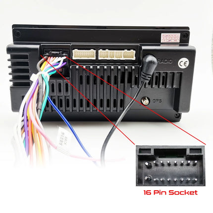 Adattatore per cablaggio Spina da 16 pin a connettore da 24 pin Antenna radio Jack Cavo per unità principale Android per auto per Mazda 3 BK 6 GG1 5