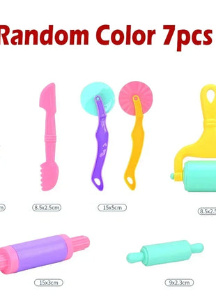 Creative 3D Playdough Mold Clay Modeling Accessories DIY Dough Play Noodle Tool Kit Plastic Knife Mold Educational Toy For Kids