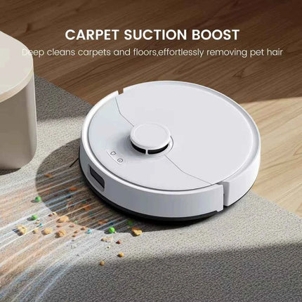 Teendow D63S Ultra Robot Vacuum and Mop, 10KPa Super Suction, Edge Cleaning, Auto Mop Wash & Dry, Self-Emptying 160 Min Runtime