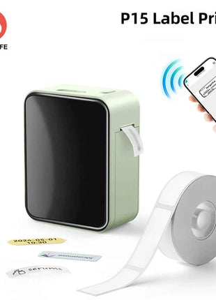 MarkLife P15 Thermal Label Printer Mini Portable Wireless Bluetooth-compatible Labeling Sticker Machine for Home Office