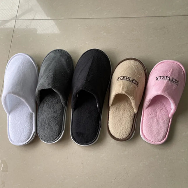 5 paia/lotto uomo donna usa e getta hotel pantofole per gli ospiti scivoli in cotone casa viaggio SPA pantofola ospitalità economici indoor slip-on