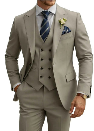 Abito Uomo 3 Pezzi Doppio Petto Slim Fit - Tuxedo Matrimonio e Gala