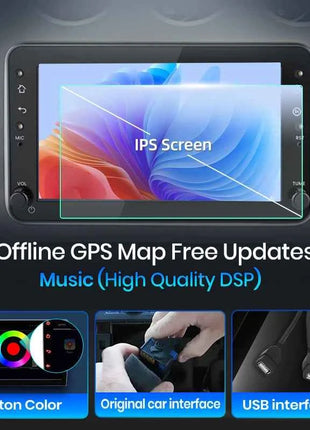 Junsun 7" Wireless CarPlay Android Auto Car Radio for Alfa Romeo 159 Brera spire Sportwa GPS Stereo Multimedia WiFi 4G 8core RDS