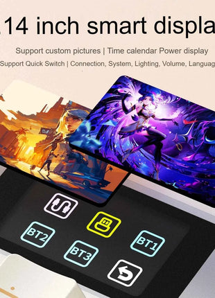 AULA F108 PRO Mechanical Keyboard Custom 100% Layout RGB Backlight Wireless Bluetooth Hifi Switch Gaming Keyboard