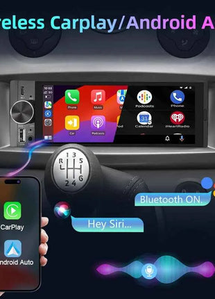 Junsun 6.86 Inch Universal 1 Din Car Stereo Radio MP5 Player Wireless Carplay Android Auto BT SWC FM USB Type-C Plug Autoradio