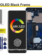 Super AMOLED For Samsung Galaxy S20 Plus G985 G986 LCD Display Touch Screen Digitizer with Frame For Samsung S20+ Replacement