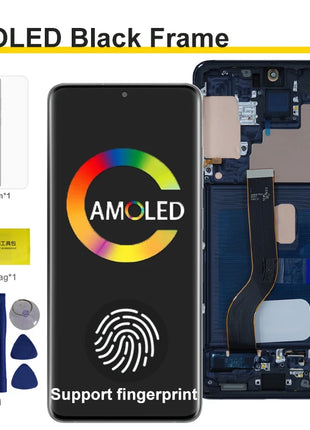 Super Amoled Per Samsung Galaxy S20 Plus G985 G986 Display LCD Touch Screen Digitizer con Cornice Per Samsumg S20 + Sostituzione