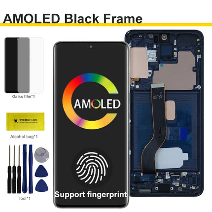 Super Amoled Per Samsung Galaxy S20 Plus G985 G986 Display LCD Touch Screen Digitizer con Cornice Per Samsumg S20 + Sostituzione