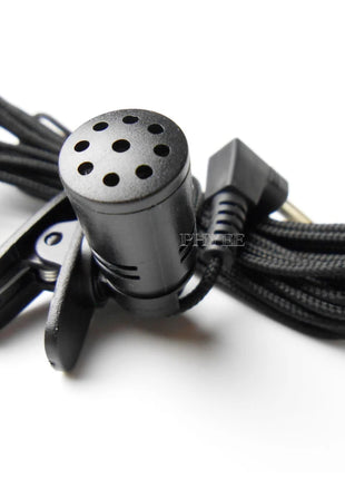 Kit vivavoce Bluetooth per auto Microfono esterno lungo 2,5 metri Microfono audio mono portatile Cavo intrecciato Clip-on Spina Aux da 3,5 mm