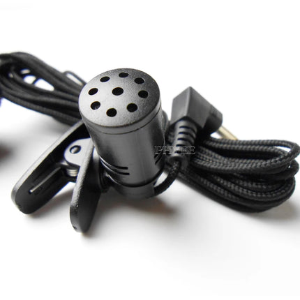 Kit vivavoce Bluetooth per auto Microfono esterno lungo 2,5 metri Microfono audio mono portatile Cavo intrecciato Clip-on Spina Aux da 3,5 mm